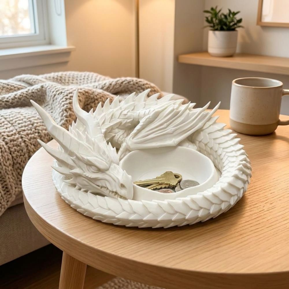 3D Printing Ring Holder - Creative Gothic 3D Printing Dragon Tray