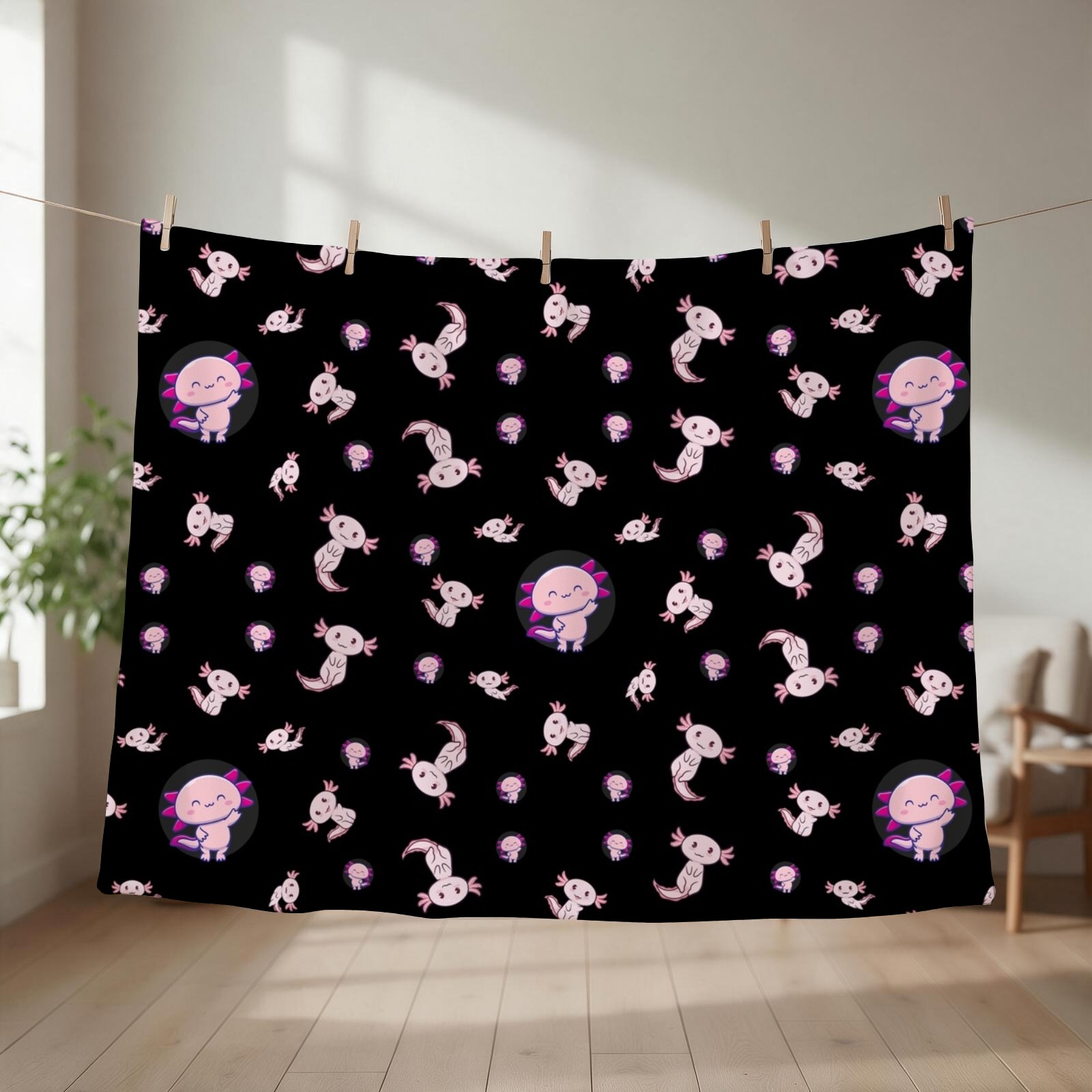 3D Printing Question - i axolotl questions Throw Blanket couch