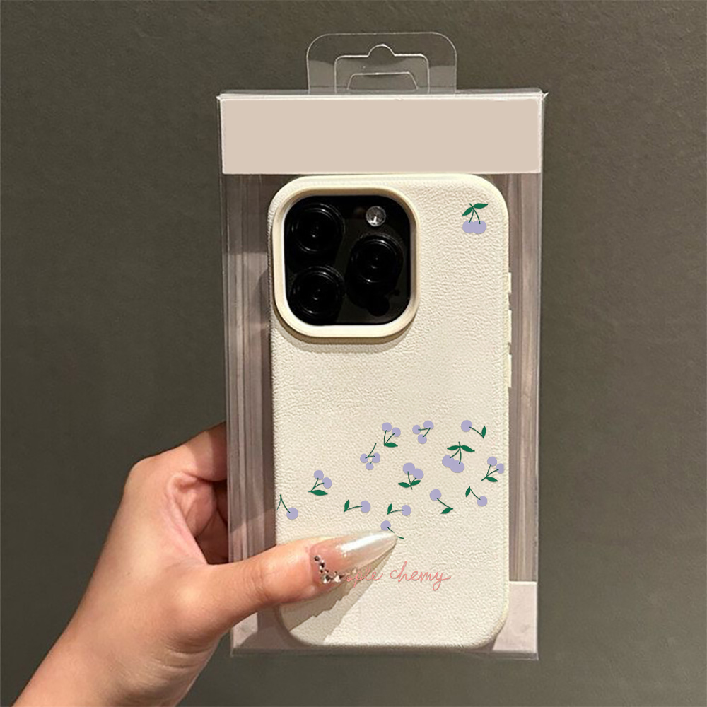 3D Printing Iphone - Purple Tiny Flower Text Print Beautiful