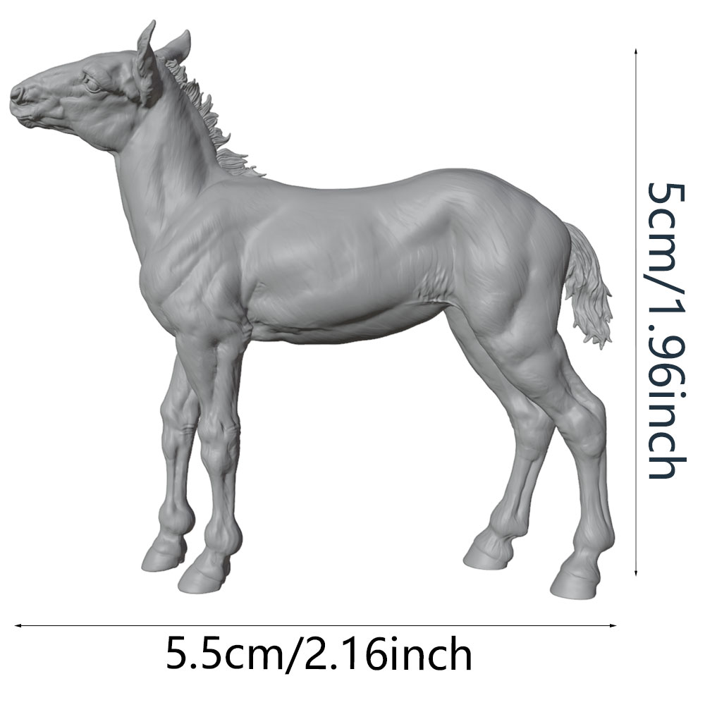 3D Printing Mockup - High-Detail Printing, Realistic Horse Miniature Resin