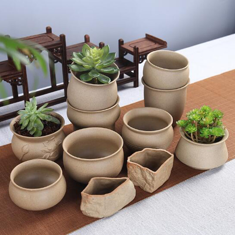 3D Printing Pot - Retro Coarse Pottery Succulent Plant Pot