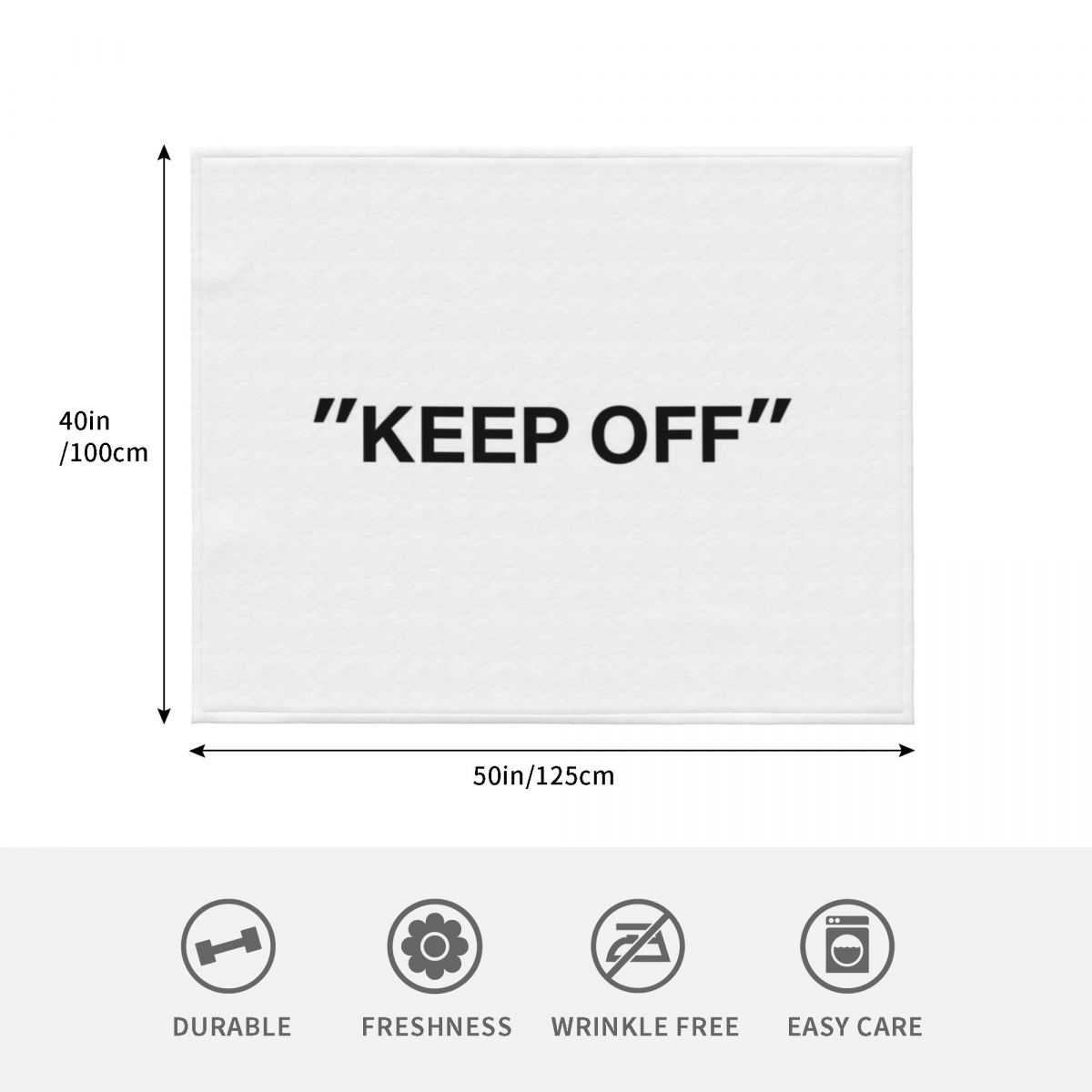 KEEP OFF Quotation Throw Blank - 3D Printing Quotation ulasan dan harga