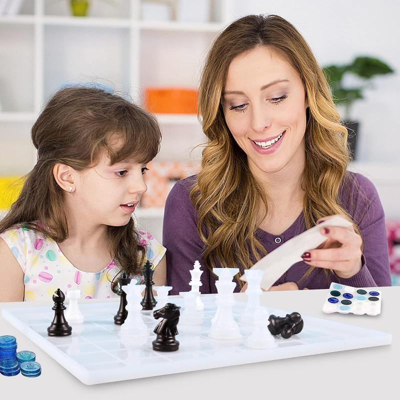 Resin Chess Set Mold With Ches - 3D Printing Chess ulasan dan harga