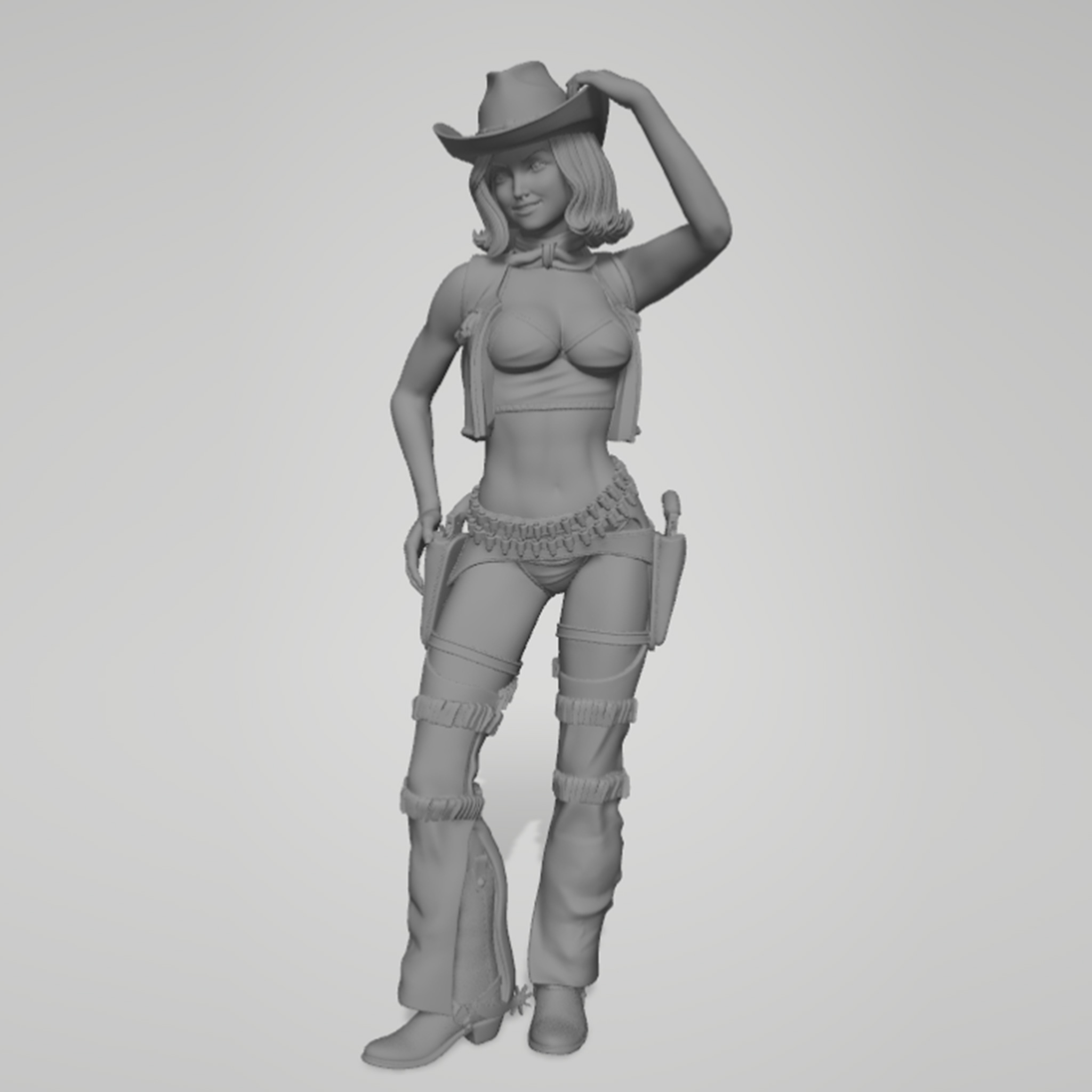 1/24 1/18 1/12 cowboy girl Una - 3D Printing Quality ulasan dan harga