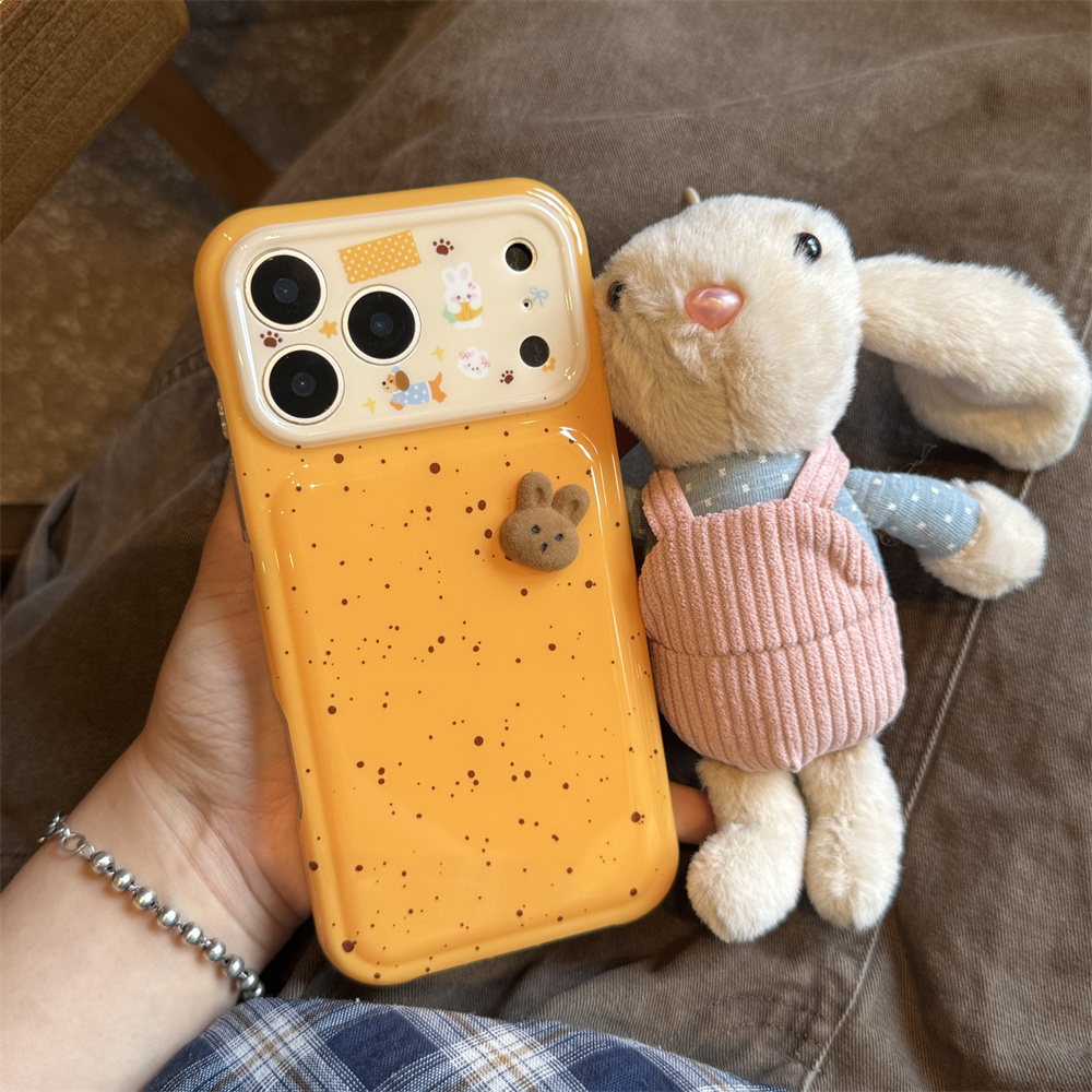 Kawaii Yellow Speckled 3D Fuzz - 3D Printing Iphone ulasan dan harga