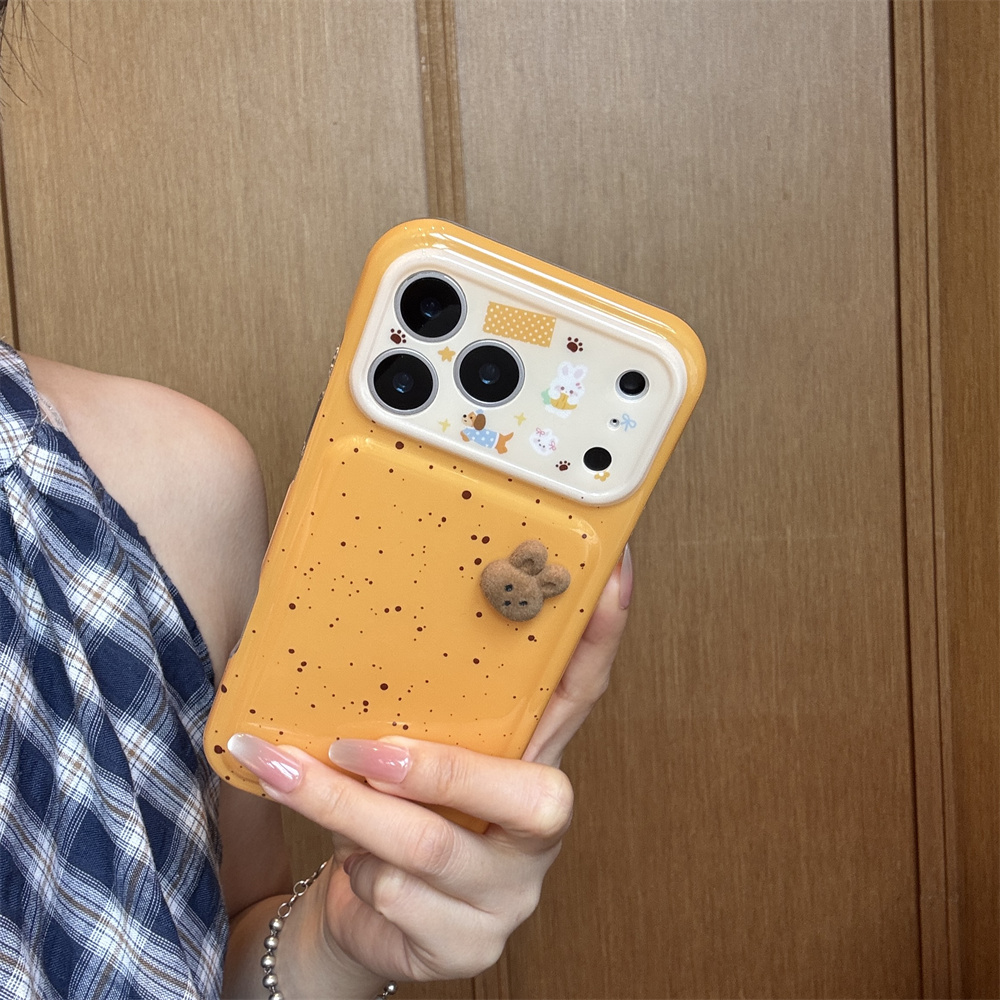 Kawaii Yellow Speckled 3D Fuzz - 3D Printing Iphone ulasan dan harga