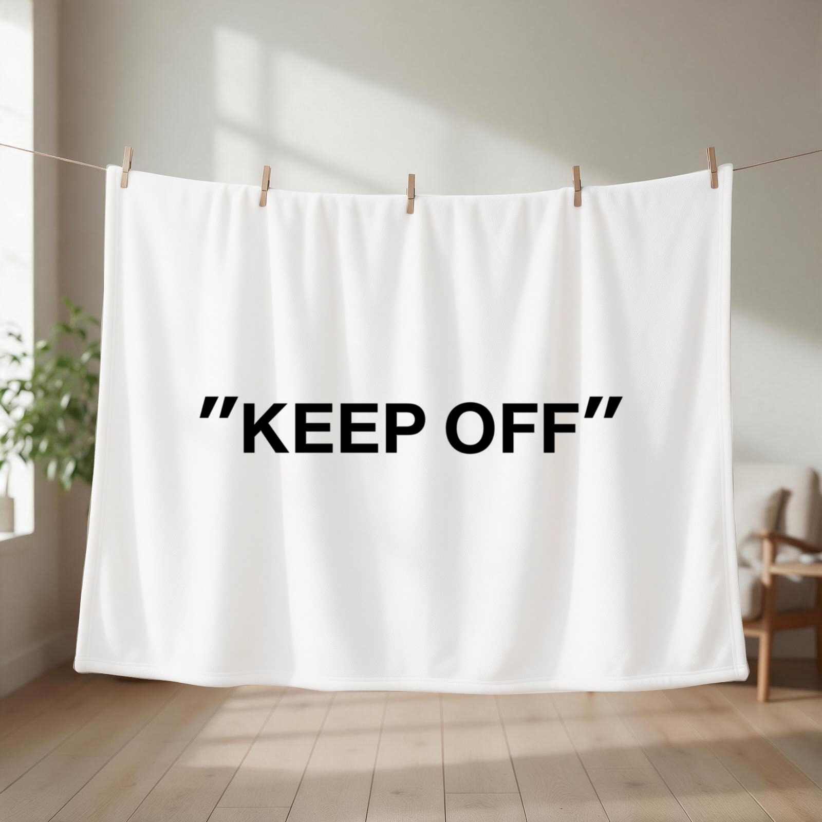 KEEP OFF Quotation Throw Blank - 3D Printing Quotation ulasan dan harga