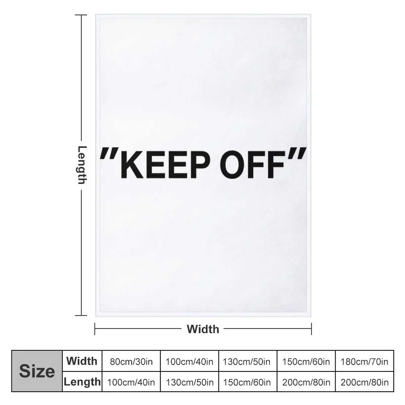 KEEP OFF Quotation Throw Blank - 3D Printing Quotation ulasan dan harga