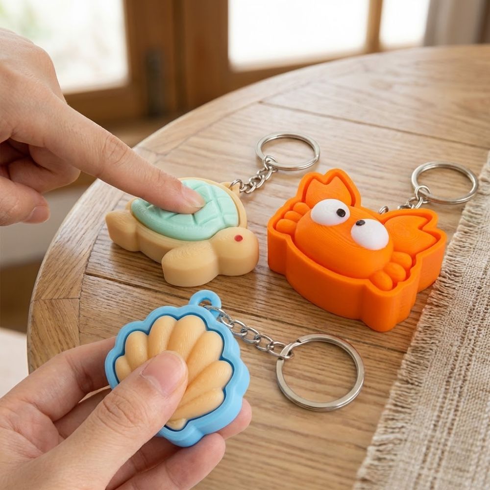 Cute Animal Turtle Clicker Key - 3D Printing Aluminium ulasan dan harga