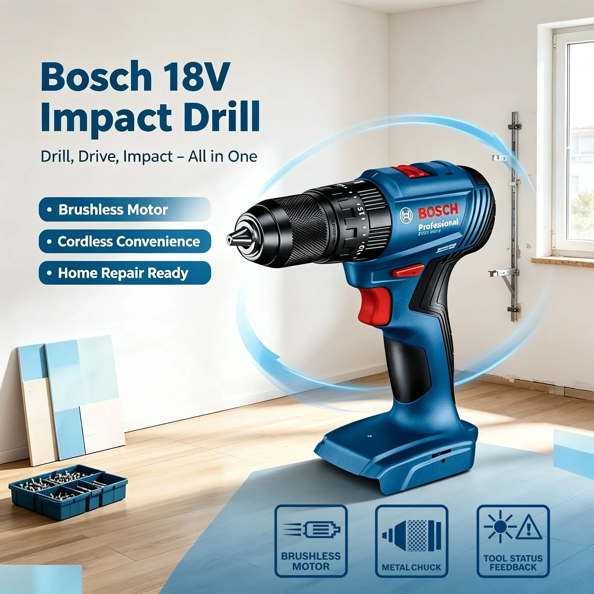 Bosch GSB 185-LI 18V Brushless - Bosch Drill Gsb 18V ulasan dan harga