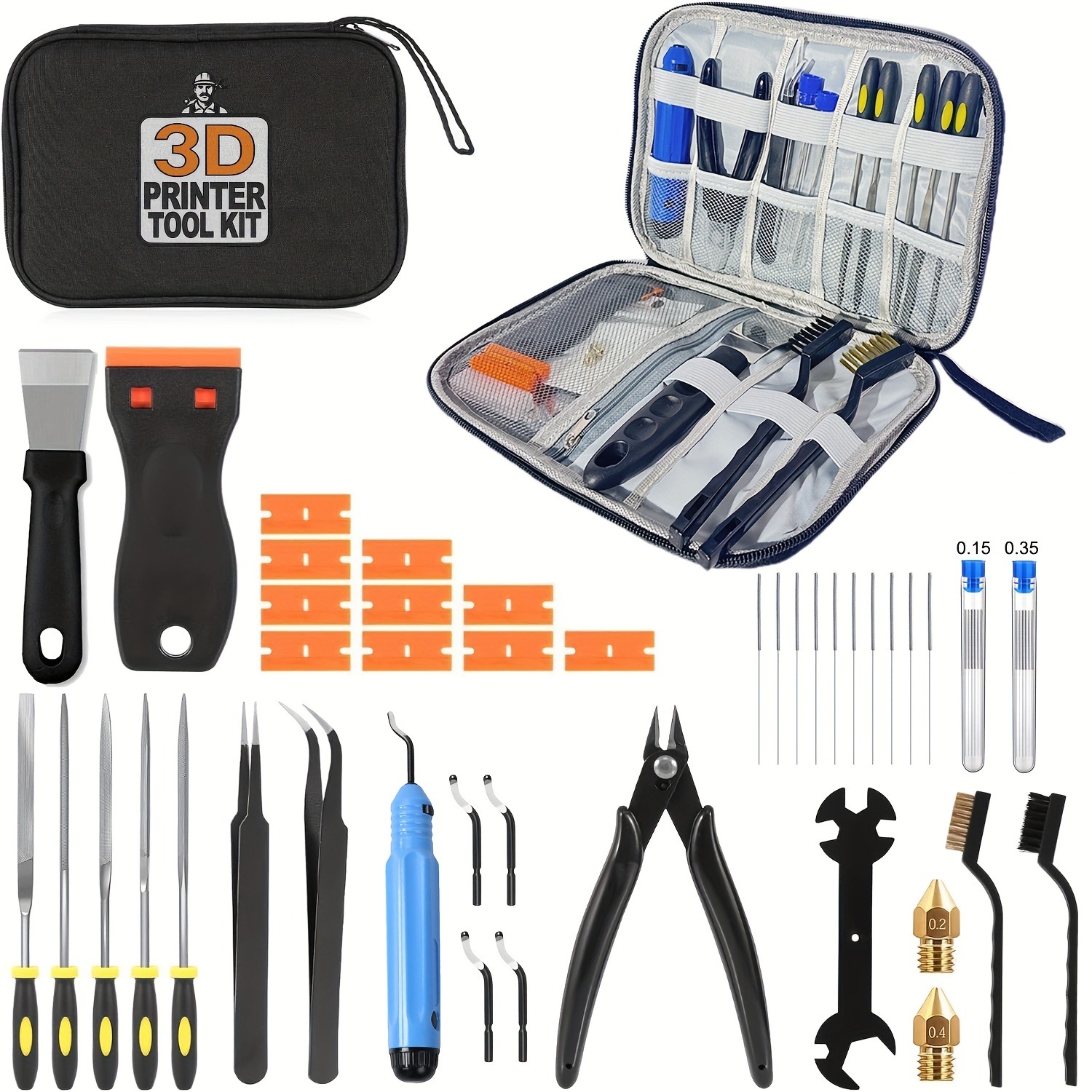 3D Printer Tools Kit, 33pcs 3D - 3D Printing Grinder ulasan dan harga
