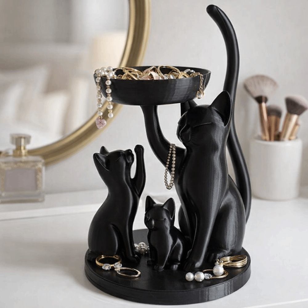 Cartoon Cat Jewelry Tray 3D Pr - 3D Printing Ring Holder ulasan dan harga