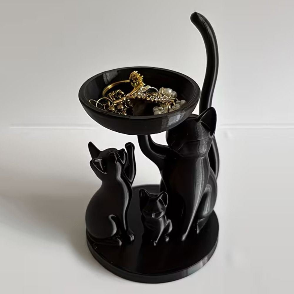 Cartoon Cat Jewelry Tray 3D Pr - 3D Printing Ring Holder ulasan dan harga