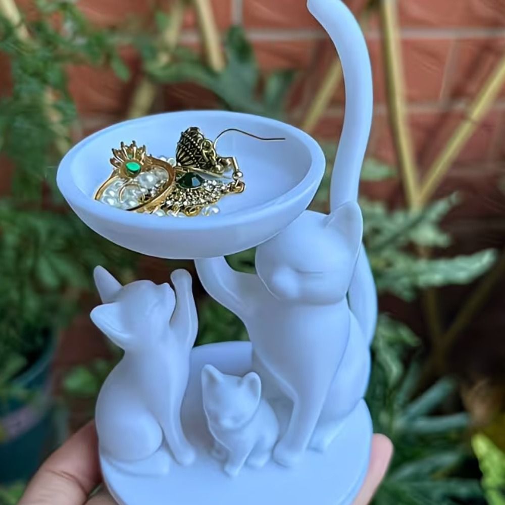 Cartoon Cat Jewelry Tray 3D Pr - 3D Printing Ring Holder ulasan dan harga