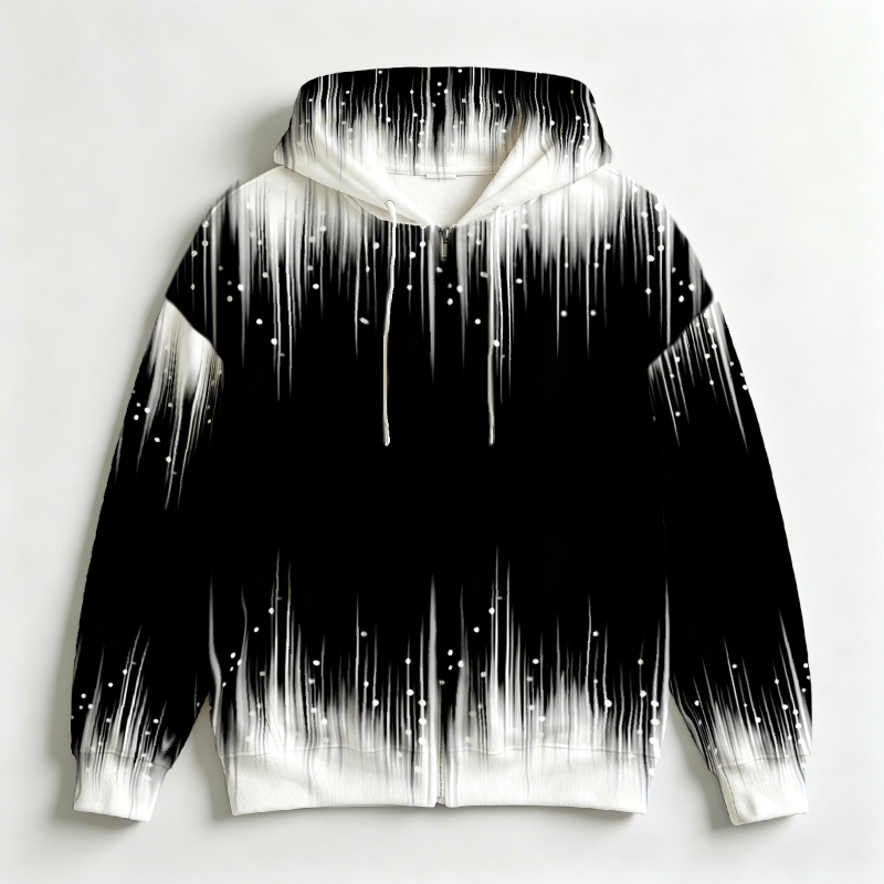 Men Zip Up Hoodie 3D Gradient  - 3D Printing Output ulasan dan harga