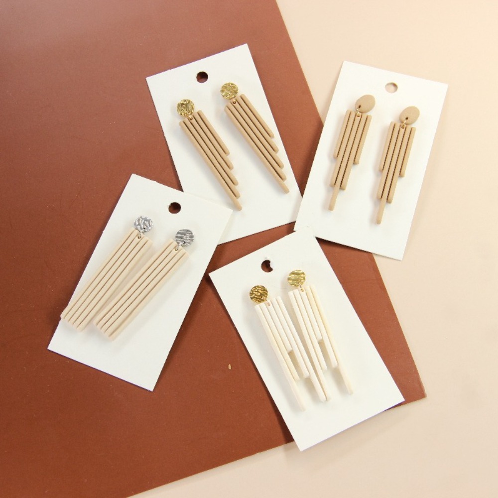 4Pcs Geometric Tassel Polymer  - 3D Printing Jewellery ulasan dan harga