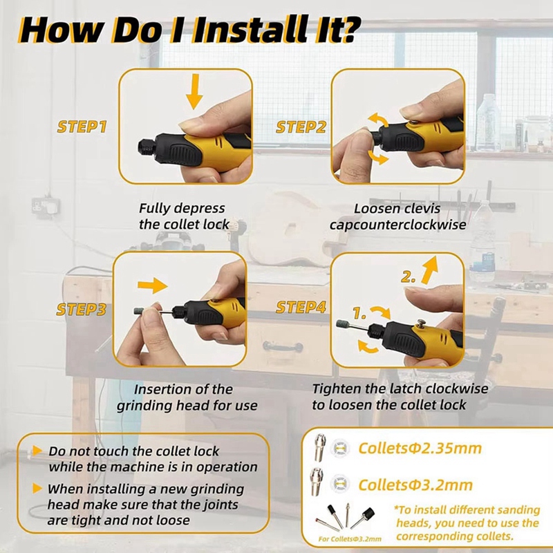 Cordless Mini Grinder Kit 3D P - 3D Printing Grinder ulasan dan harga