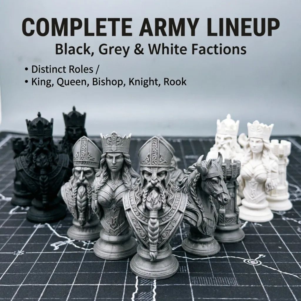 10cm 3D Printed Chess Pieces,  - 3D Printing Chess ulasan dan harga