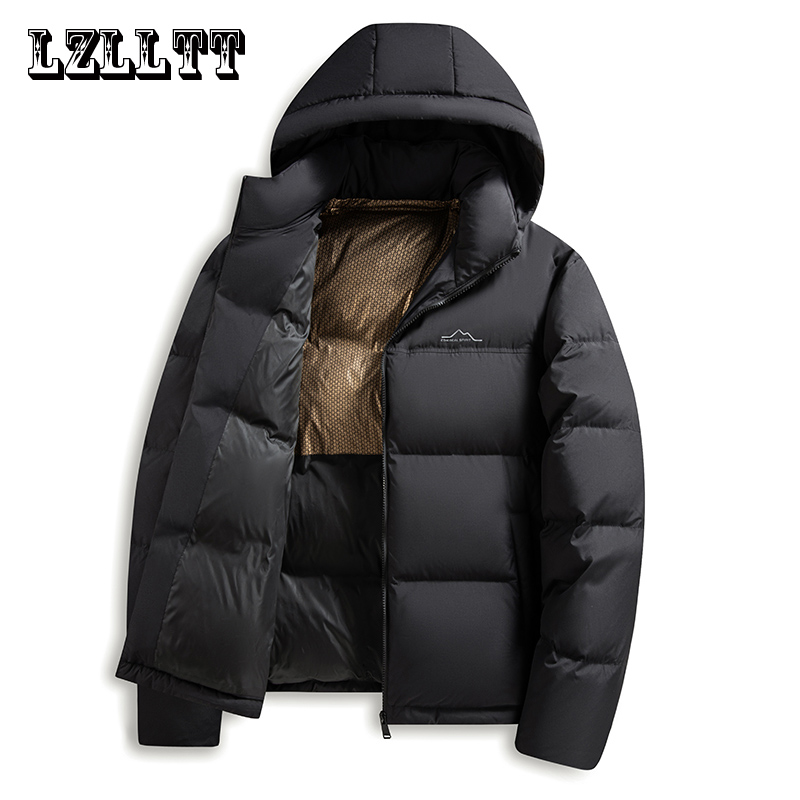 Winter Men Warm Duck Down Jack - 3D Printing Quality ulasan dan harga